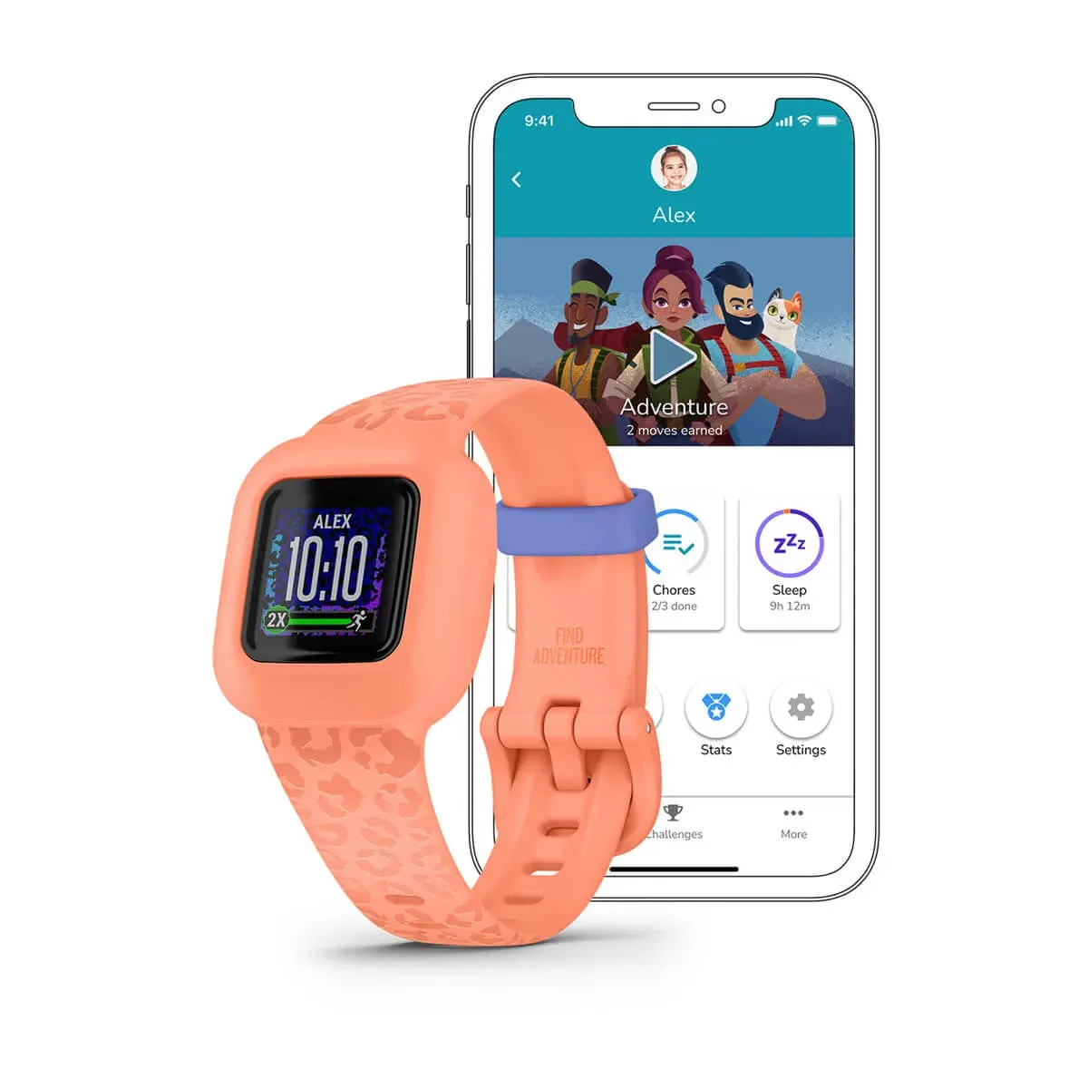 * Vivofit Junior 3, Peach Leopard