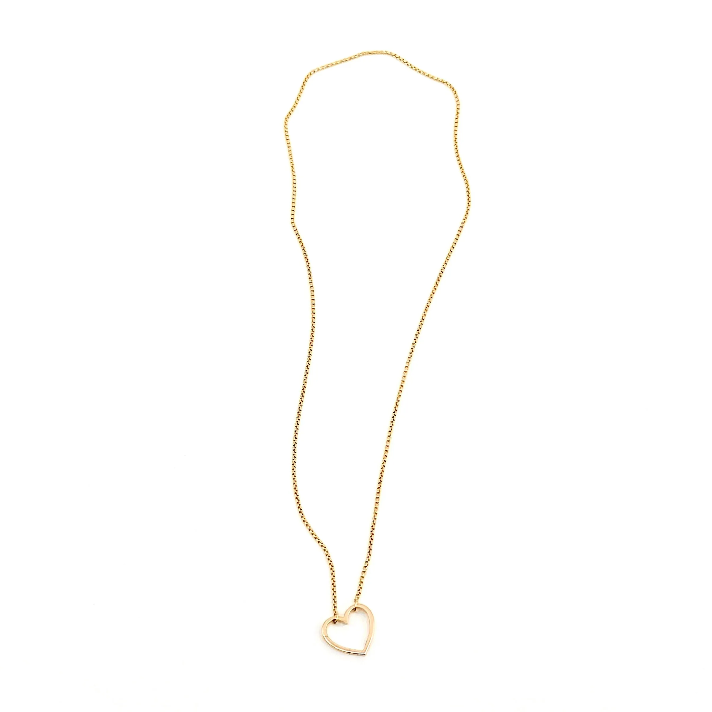 14K Fine Chain with Heart Clasp
