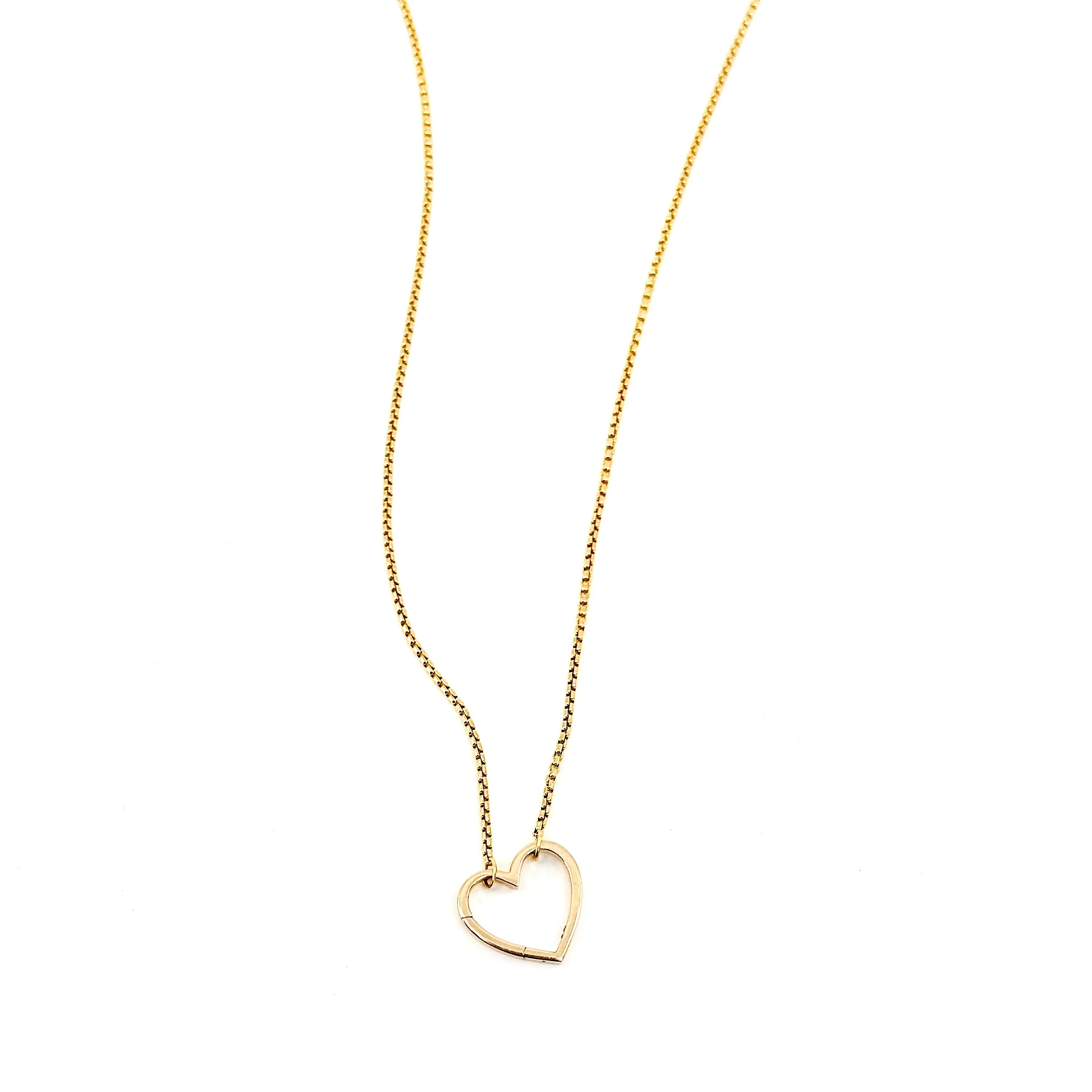 14K Fine Chain with Heart Clasp