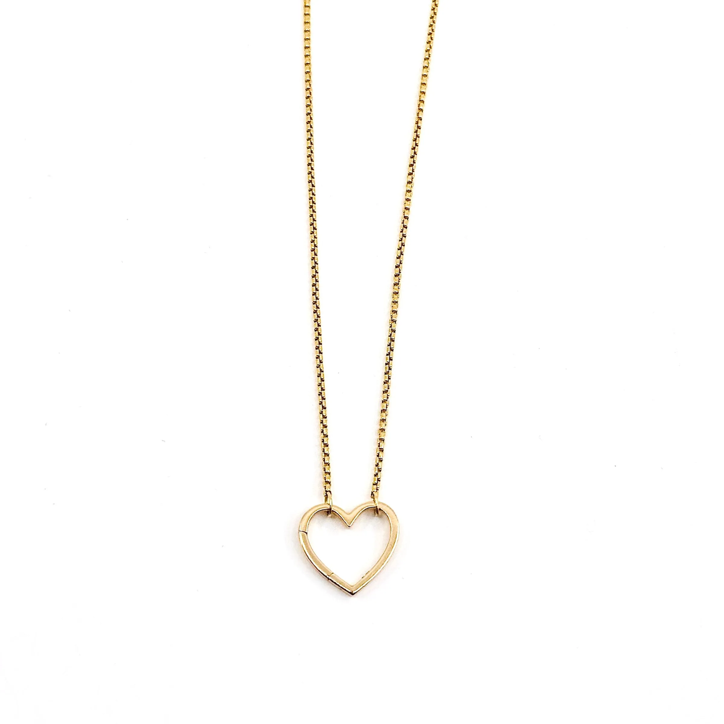 14K Fine Chain with Heart Clasp