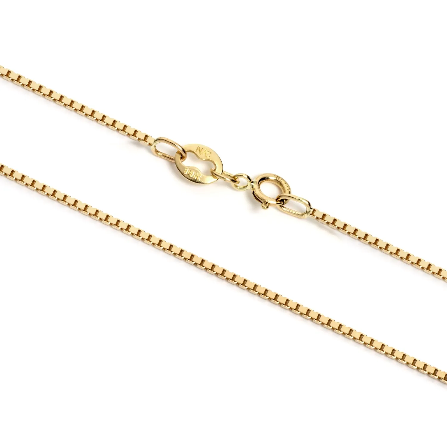 14K Solid Yellow Gold Pendant Necklace | Bezel Set Round Cut Cubic Zirconia Solitaire | 1.5 Carat | 18 Inch 1.0mm Box Link Chain