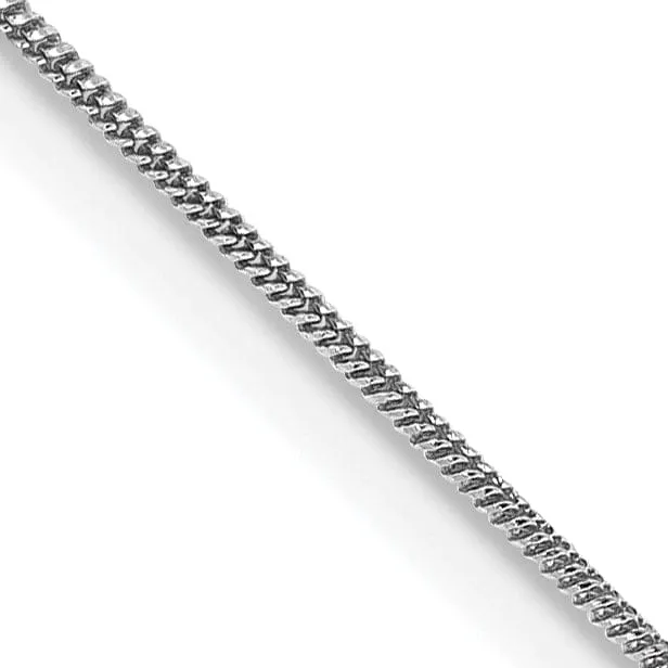 14k White Gold 0.60mm Solid Round Snake Chain