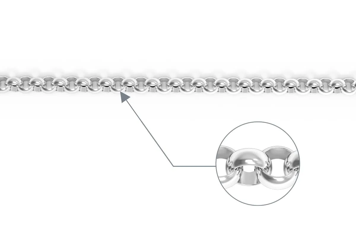 14K WHITE GOLD STRINGER CHAIN