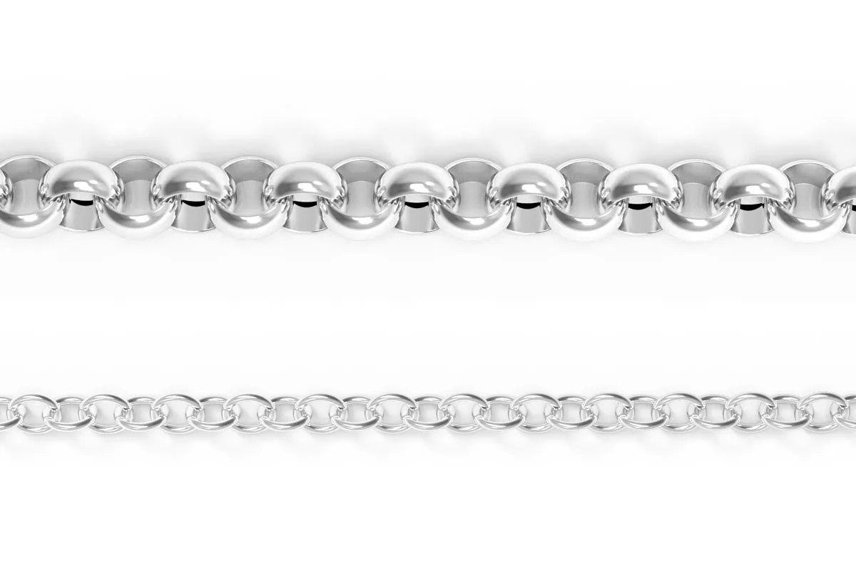 14K WHITE GOLD STRINGER CHAIN