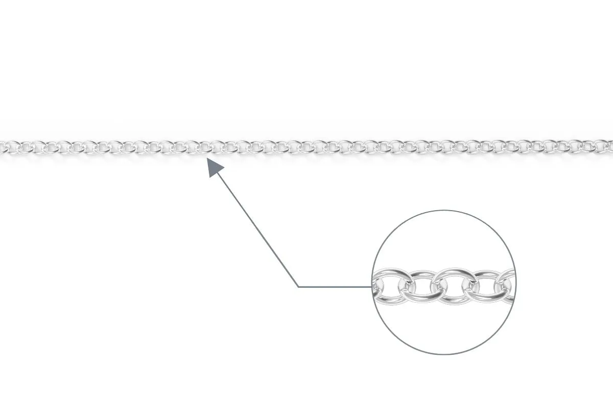 14K WHITE GOLD STRINGER CHAIN