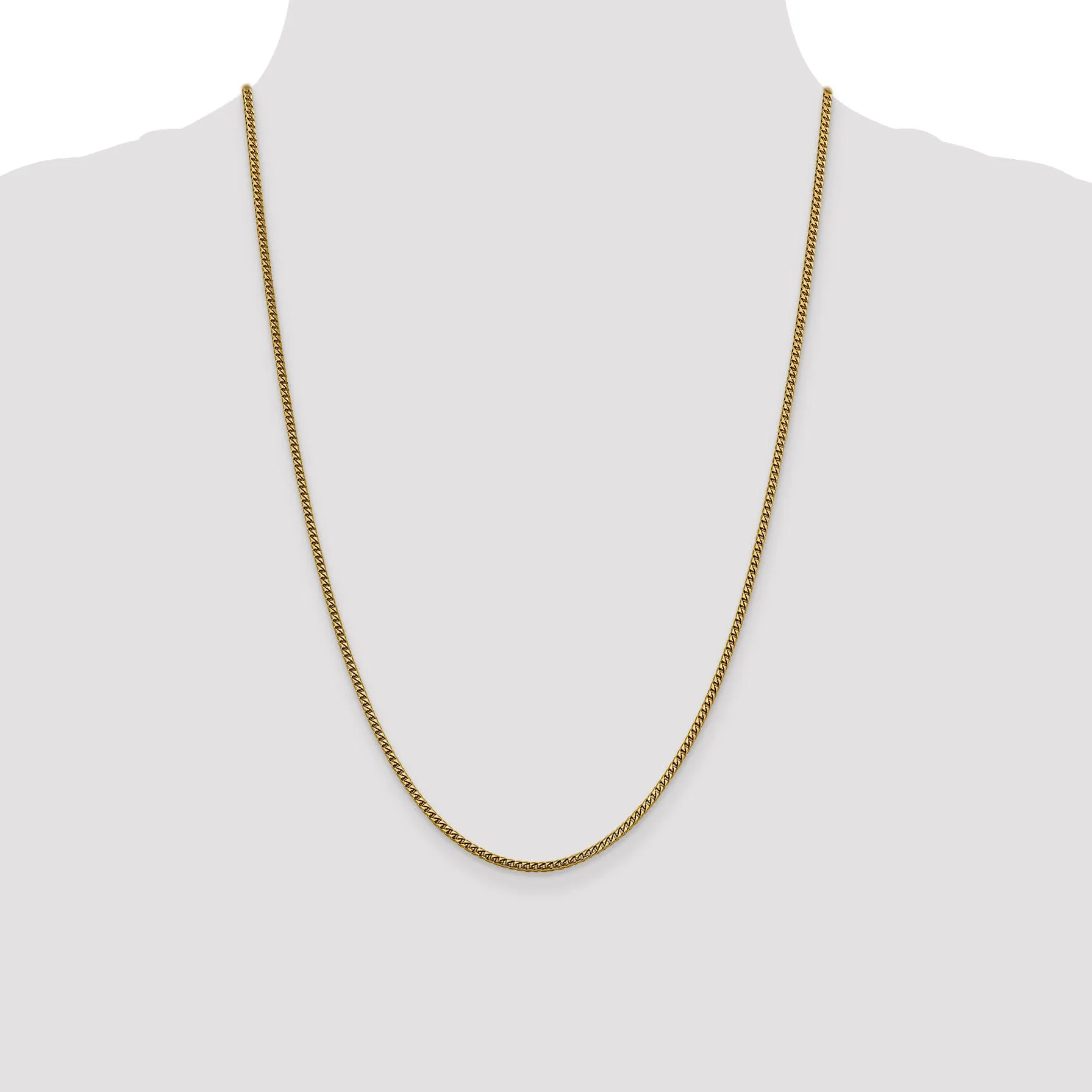 14k Yellow Gold 2 mm Franco Chain
