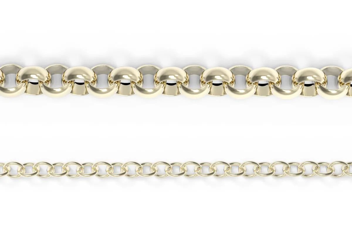 14K YELLOW GOLD STRINGER CHAIN