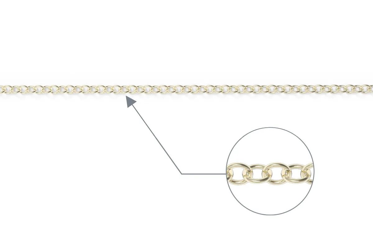 14K YELLOW GOLD STRINGER CHAIN