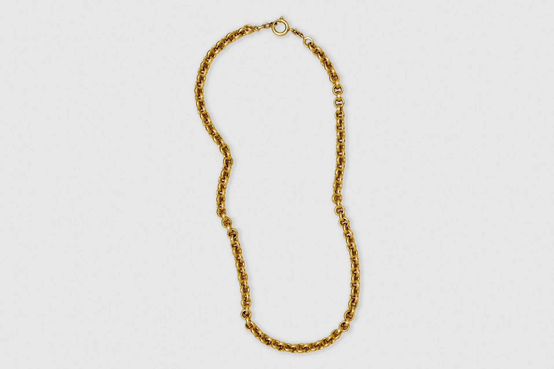 18 Carat Yellow Gold Round Fancy Link Chain