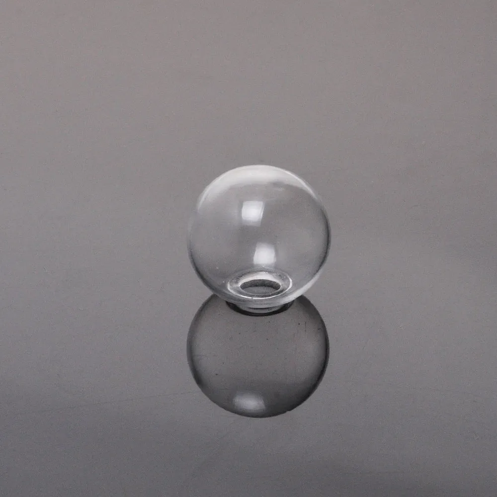 18mm Single-hole glass beads,White & Clear glass ball for jewelry Necklace & Pendant making,Glass jewelry Findings,Hole size 5mm,10pcs/lot