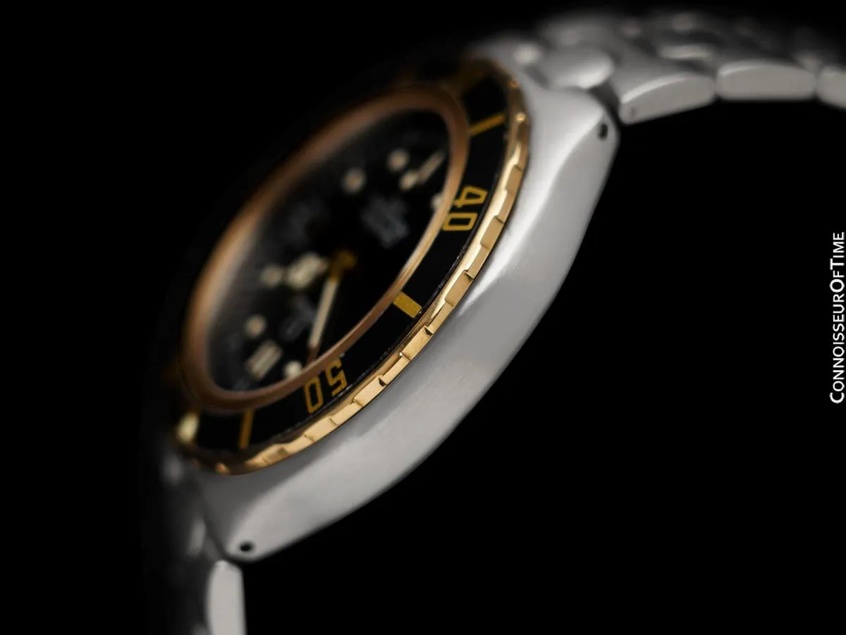 1990's Omega Seamaster 200M Pre-Bond Dive Watch, Date - Stainless Steel & 18K Gold