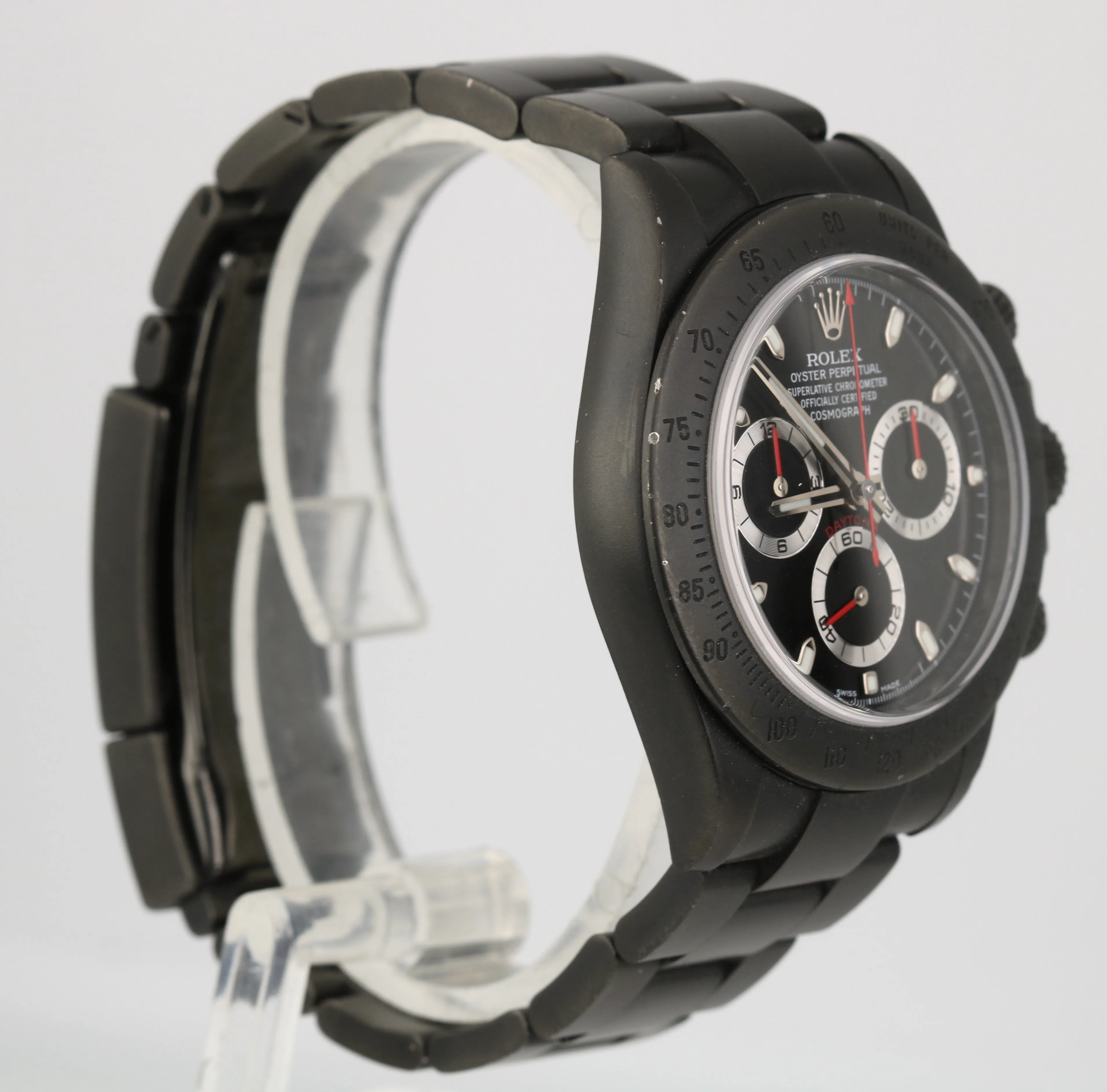 2016 RANDOM SERIAL CHROMALIGHT Rolex Daytona Black PVD Steel 40mm Watch 116520