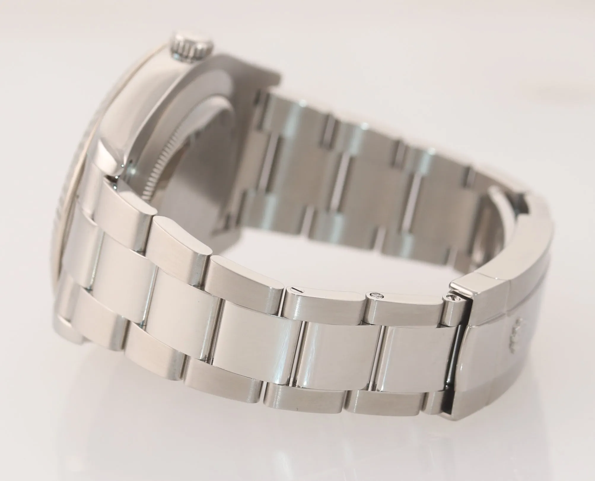 2016 Rolex Datejust 2 41MM Silver Diamond 116334 18K White Gold Fluted Watch
