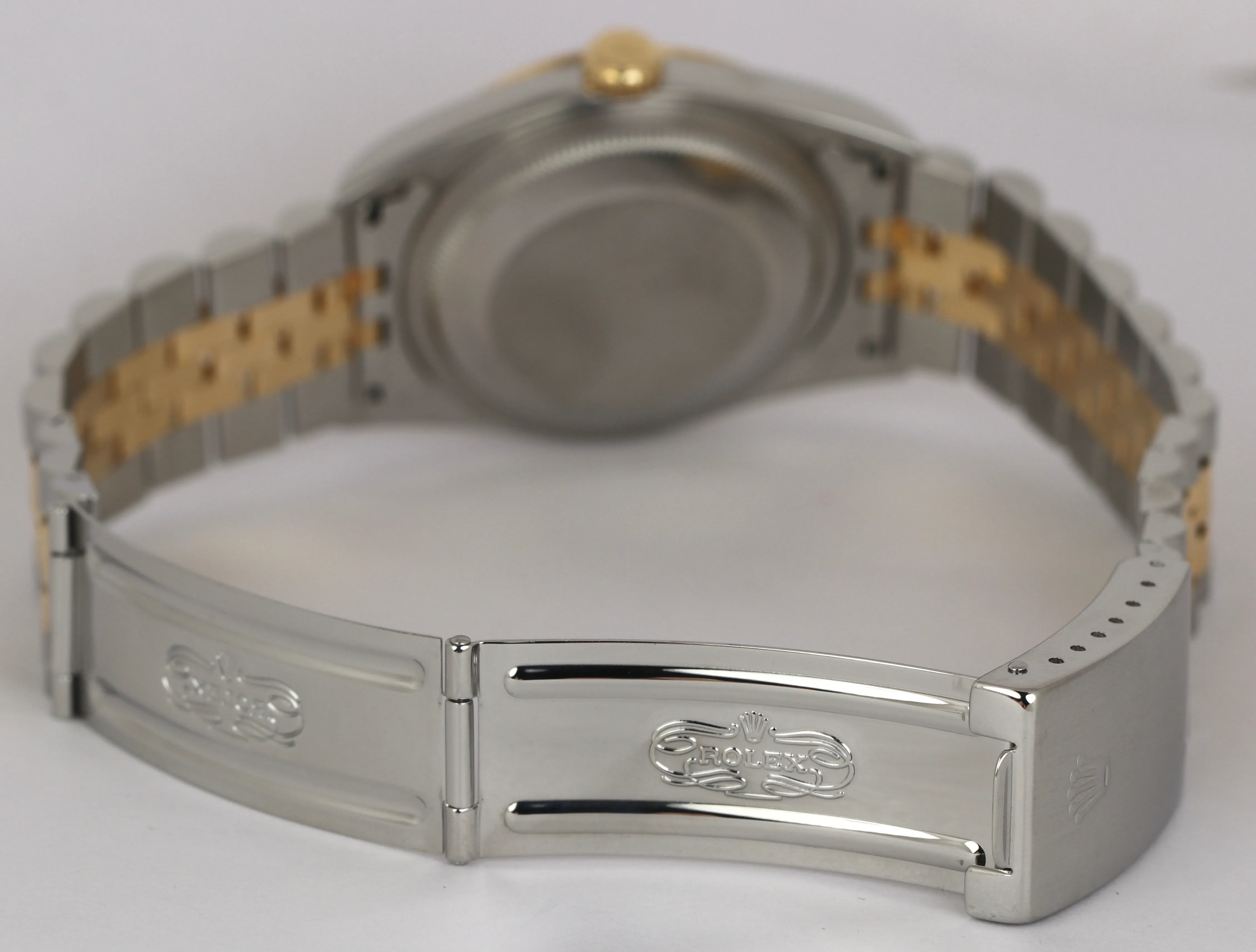 2020 ROLEX SERVICE DateJust 36mm Champagne Diamond 16233 Two-Tone 18K Gold Watch