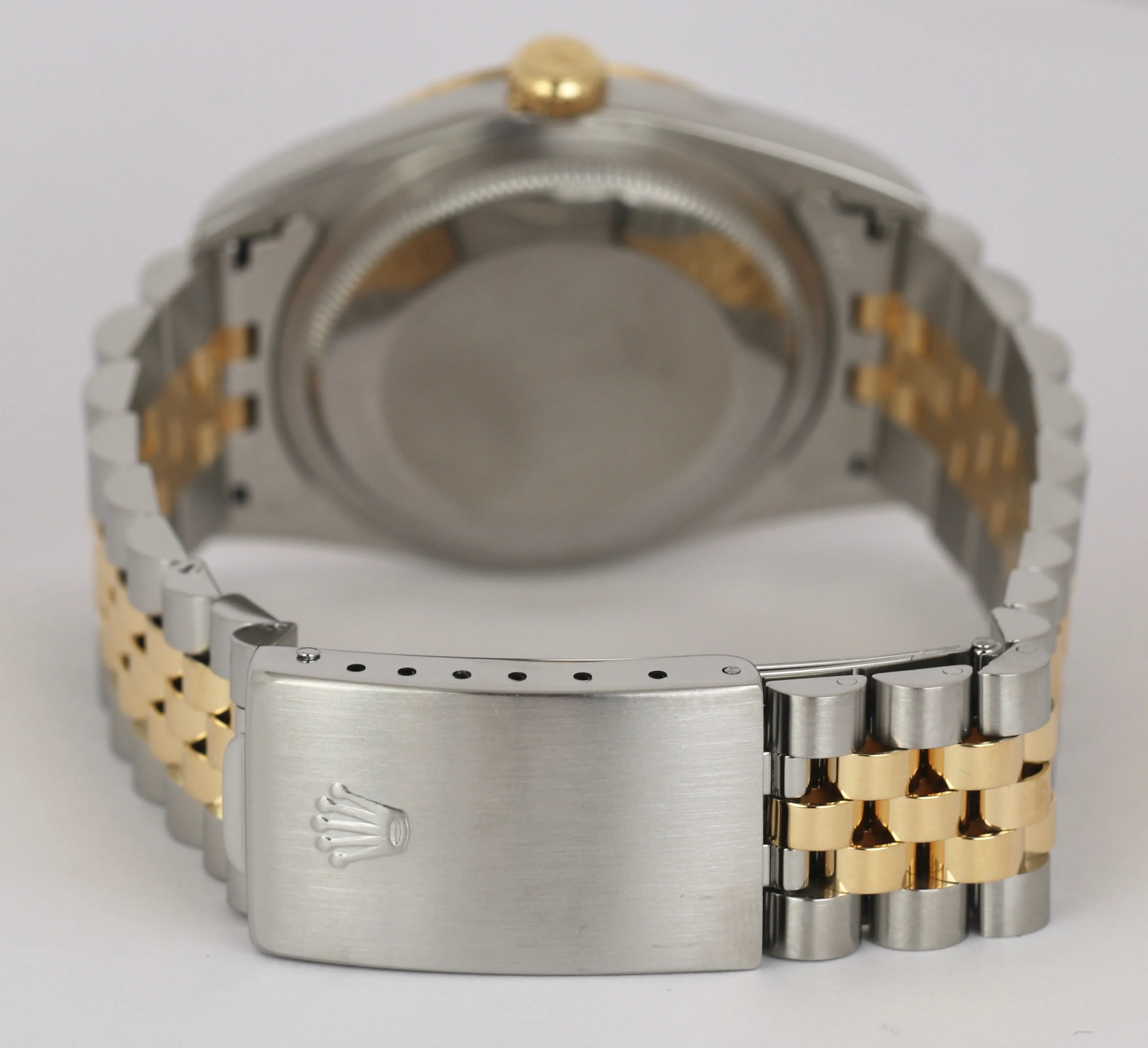 2020 ROLEX SERVICE DateJust 36mm Champagne Diamond 16233 Two-Tone 18K Gold Watch