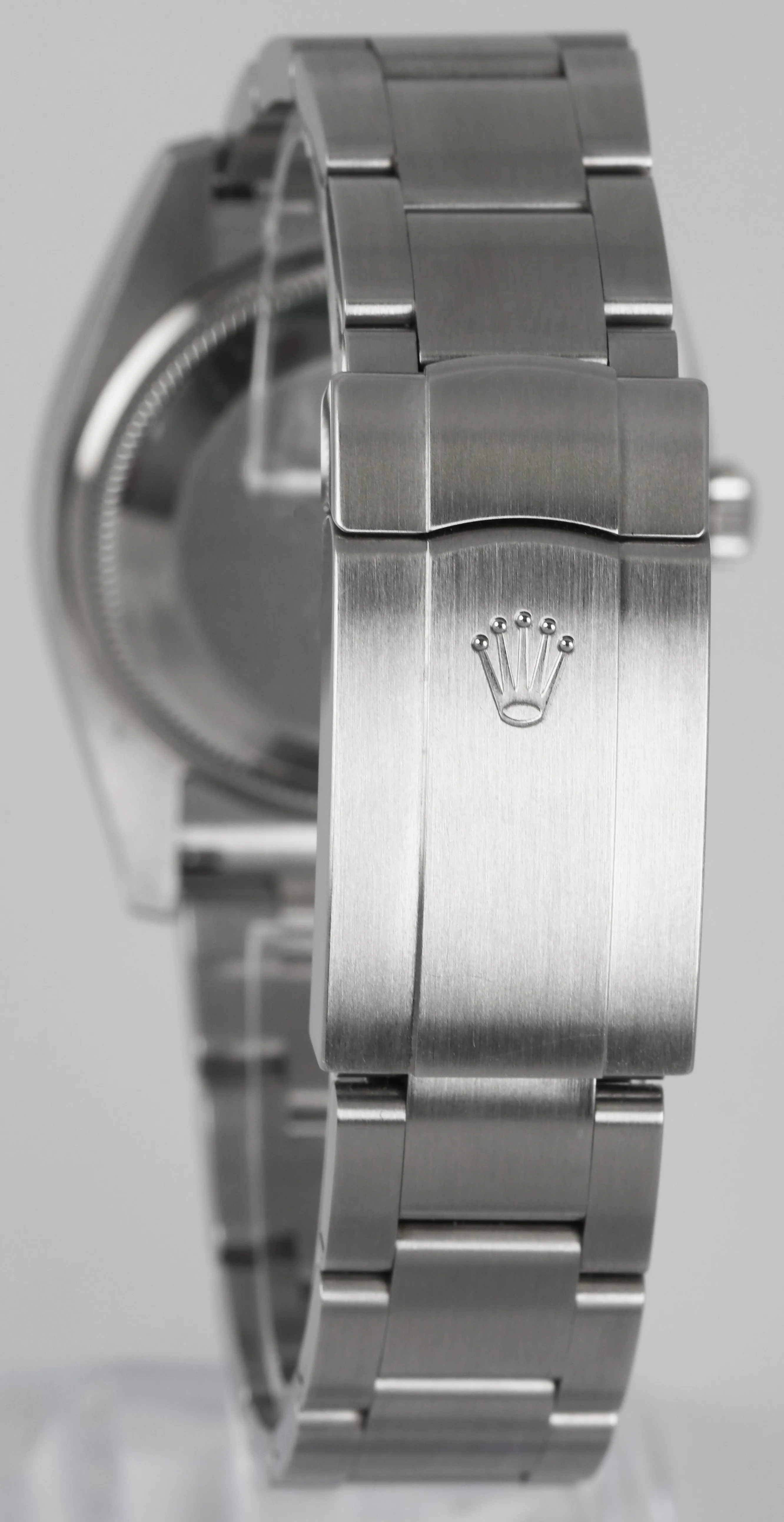 2021 Rolex Oyster Perpetual Silver 3-6-9 Stainless Steel 114200 34mm Watch B P
