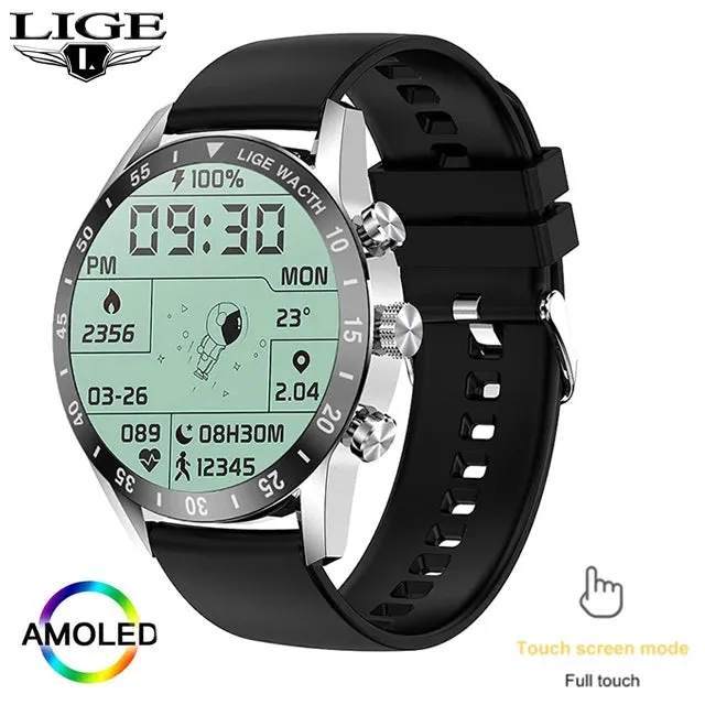 2022 LIGE New Bluetooth Call Smart Watch Men Full Touch waterproof Sports Fitness Watch Luxury Smart Watches For Men IOS Android
