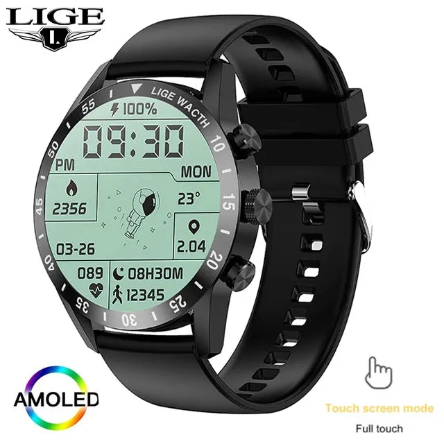 2022 LIGE New Bluetooth Call Smart Watch Men Full Touch waterproof Sports Fitness Watch Luxury Smart Watches For Men IOS Android