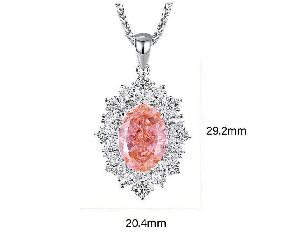 2.32 Ct Oval-Shaped Paved Crystal Lab Imitation Diamond Jewelry Set