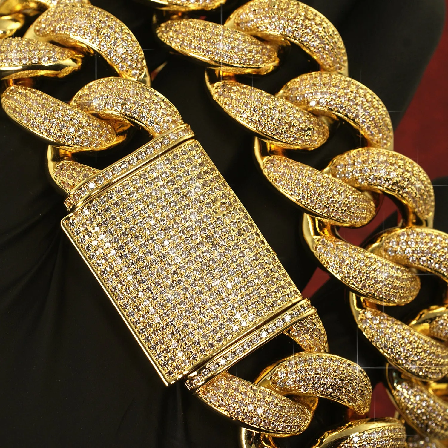 24mm Oversized Iced Out Miami Cuban Chain