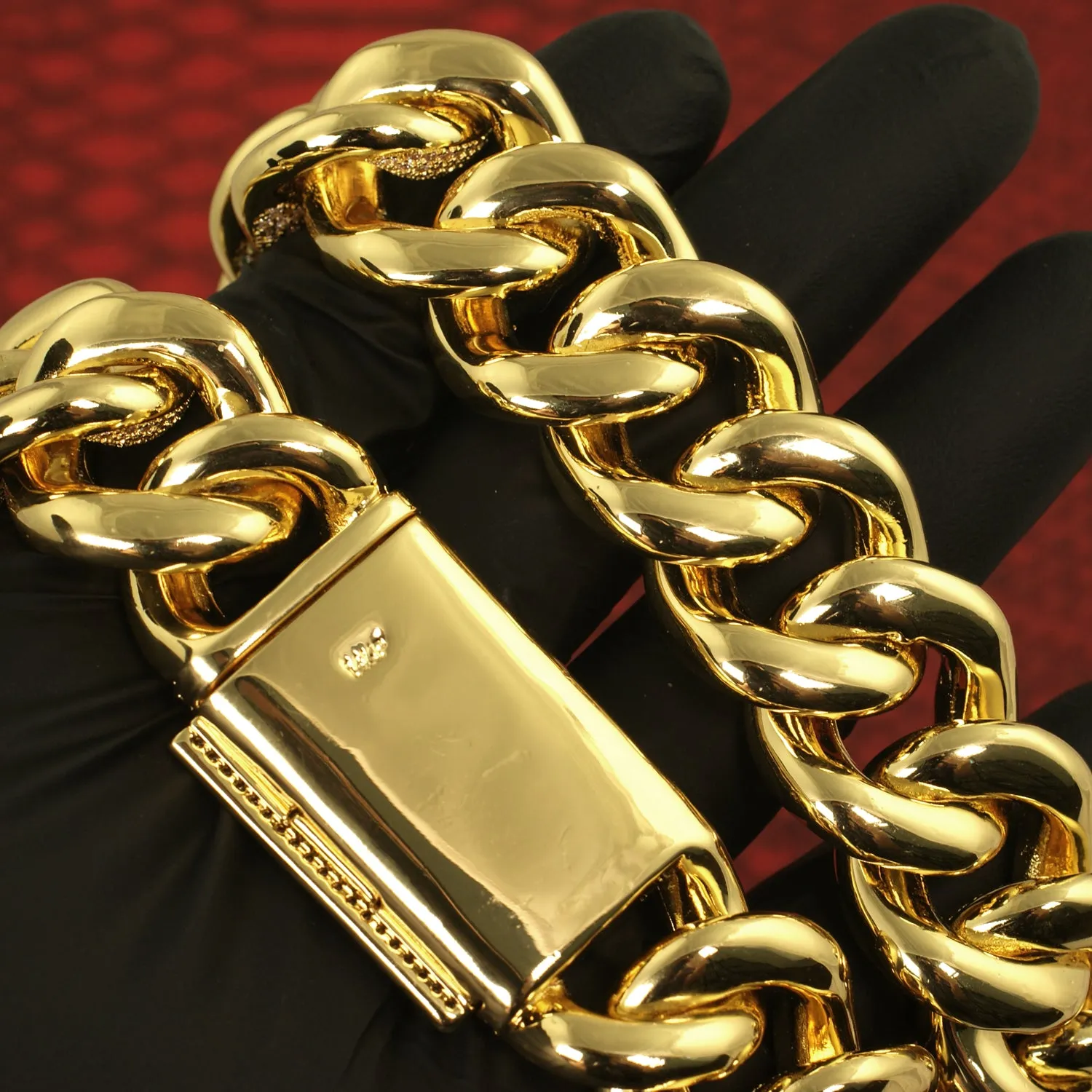 24mm Oversized Iced Out Miami Cuban Chain