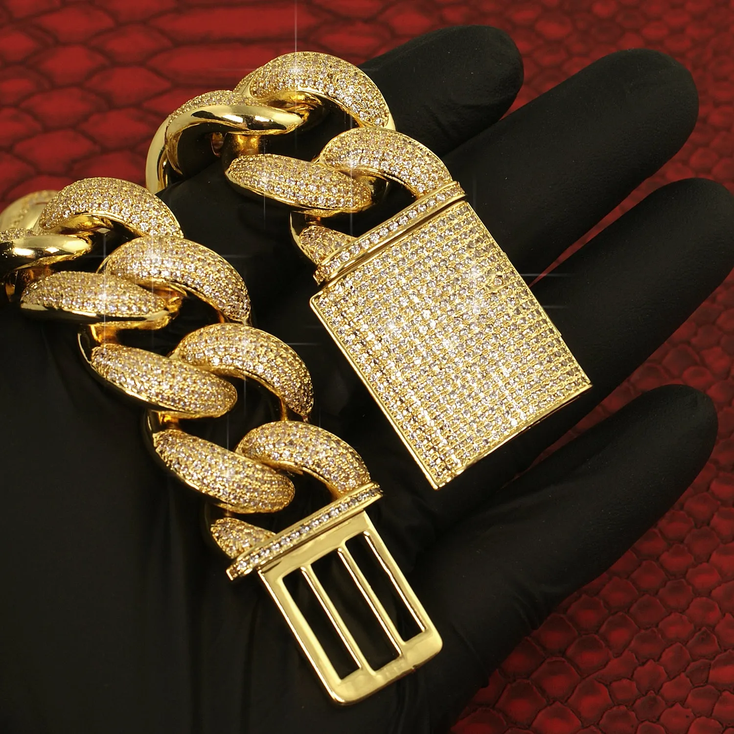 24mm Oversized Iced Out Miami Cuban Chain