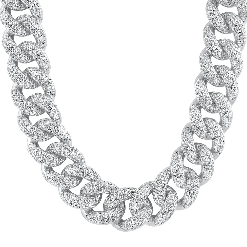 24mm Oversized Iced Out Miami Cuban Chain