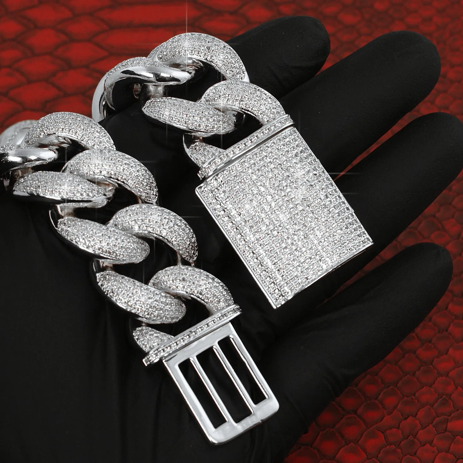 24mm Oversized Iced Out Miami Cuban Chain