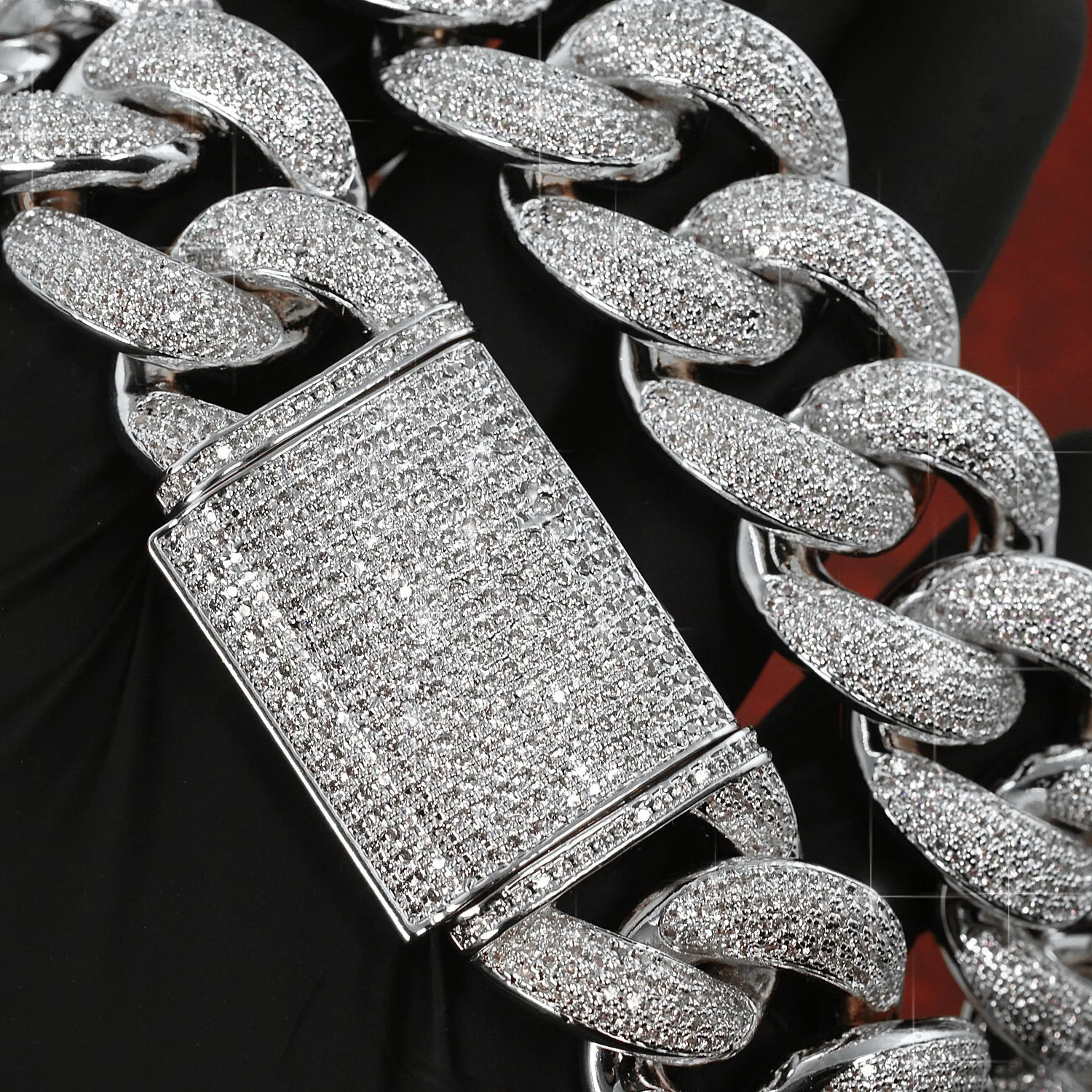 24mm Oversized Iced Out Miami Cuban Chain