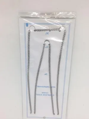 27" Stainless Steel Silver Chain