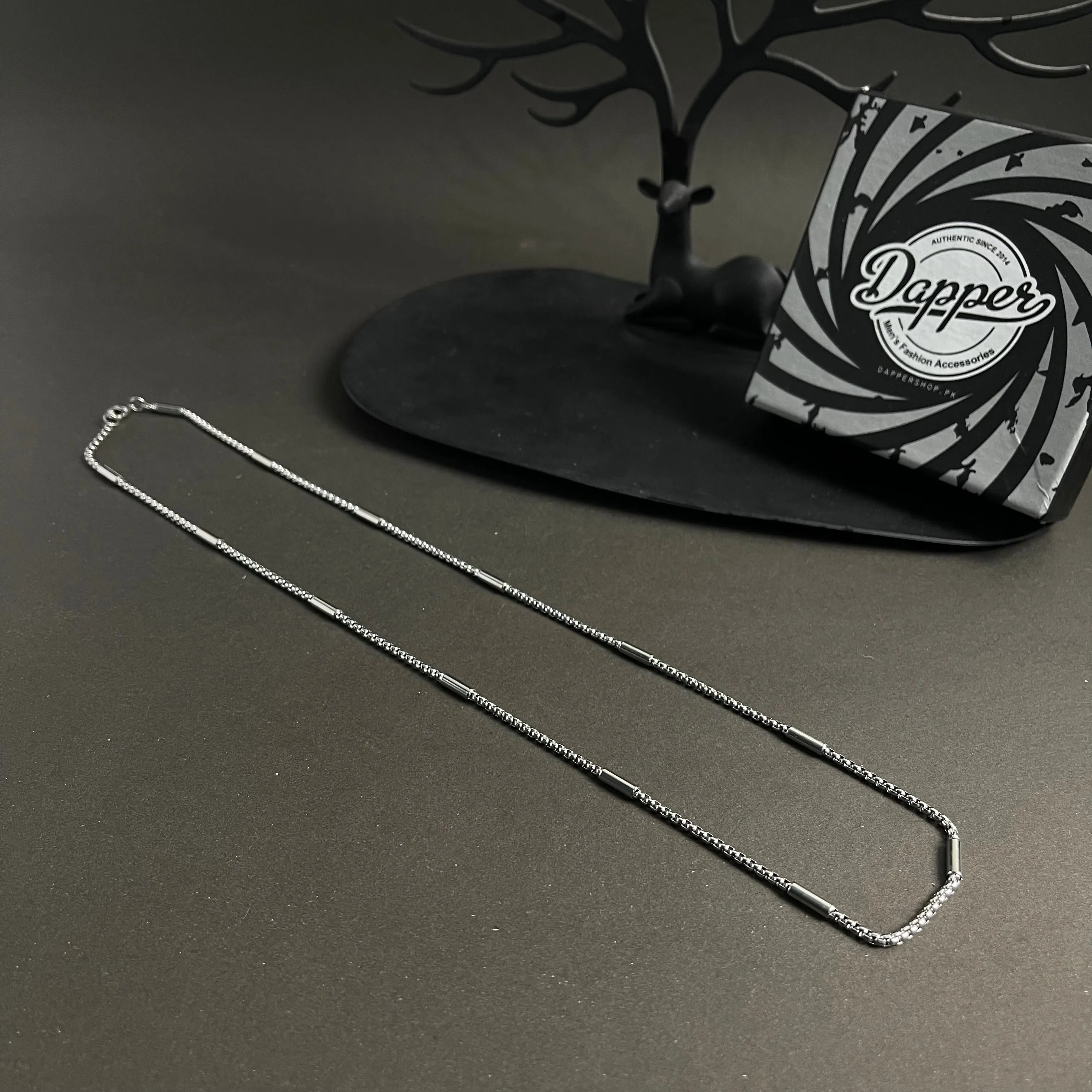 3mm Silver Trendy Box Neck Chain For Men
