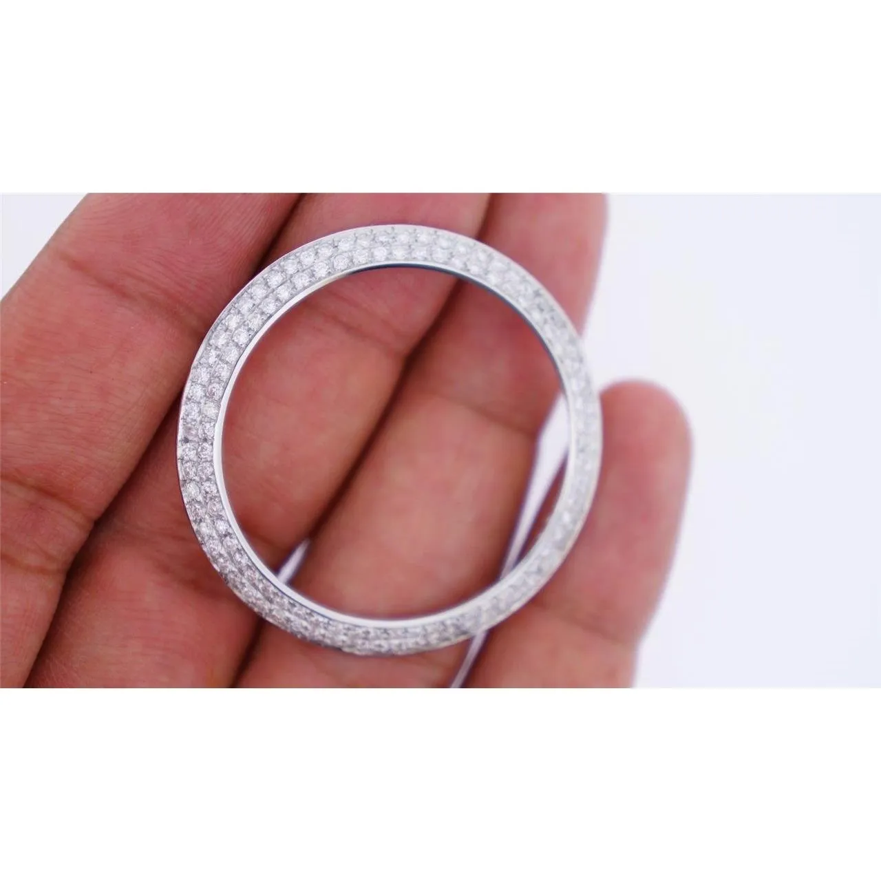 4 Ct Custom Earth Mined Diamond Bezel To Fit Rolex Datejust All Watch Models 41 Mm