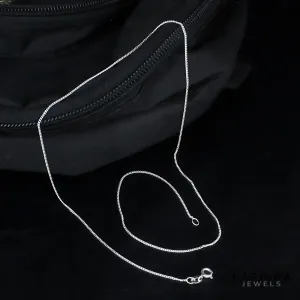 925 Sterling Silver gifting jewelery Unisex Light weight Neck Chain 18"