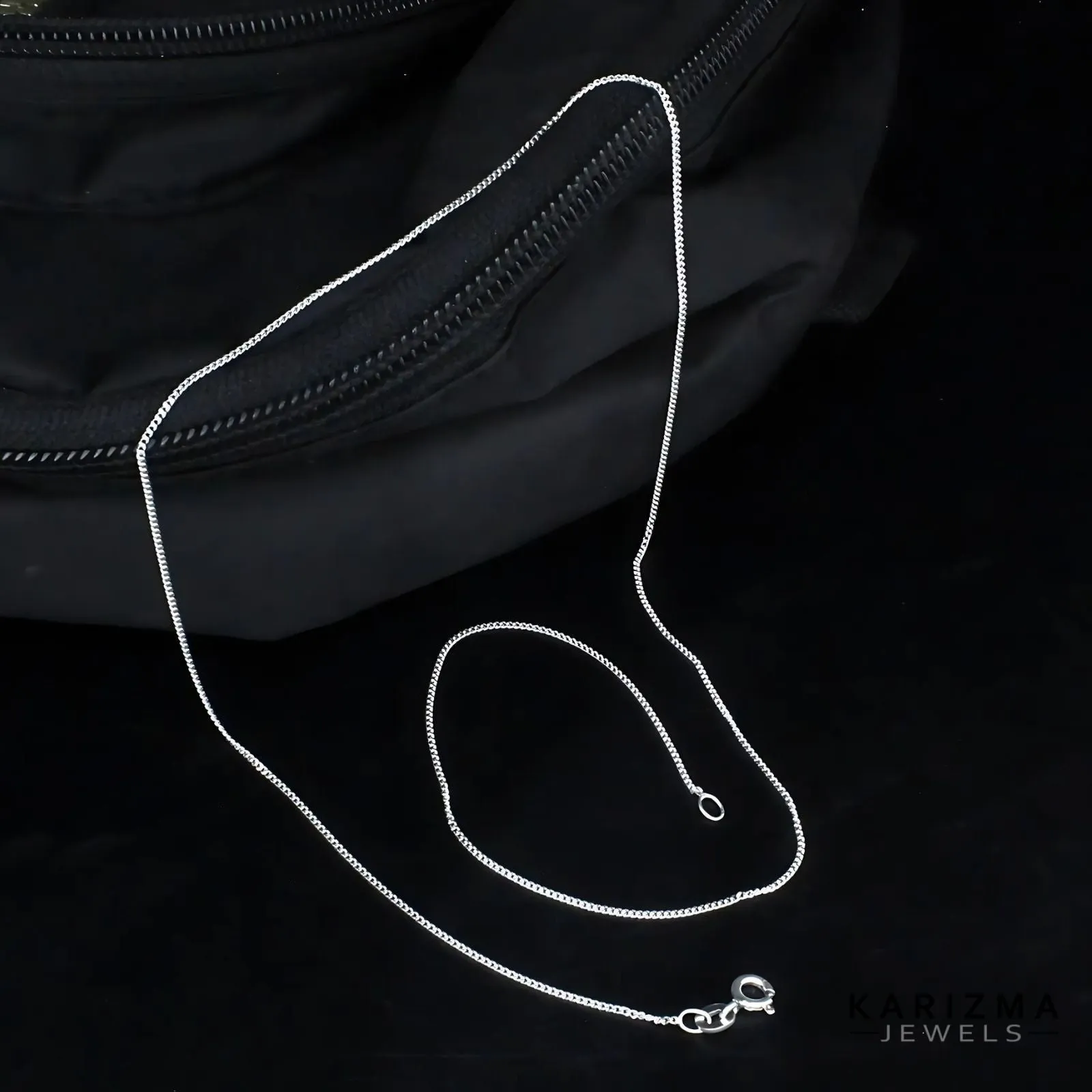 925 Sterling Silver gifting jewelery Unisex Light weight Neck Chain 18"