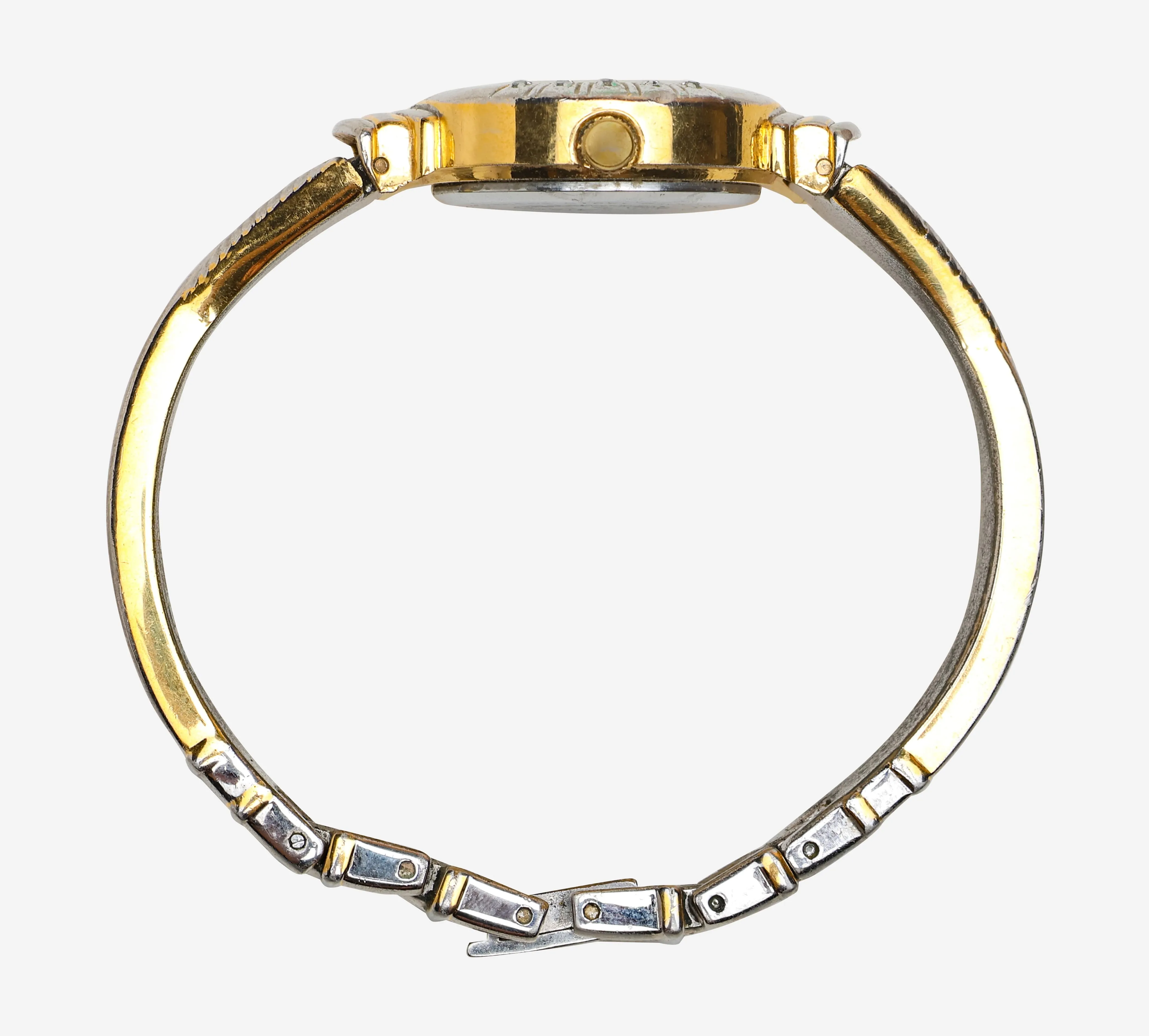 Anne Klein Rewound Gold and Silver Bracelet Quartz Analog Watch