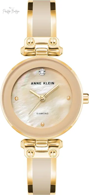 Anne Klein Women'S Genuine Diamond Dial Bangle Watch