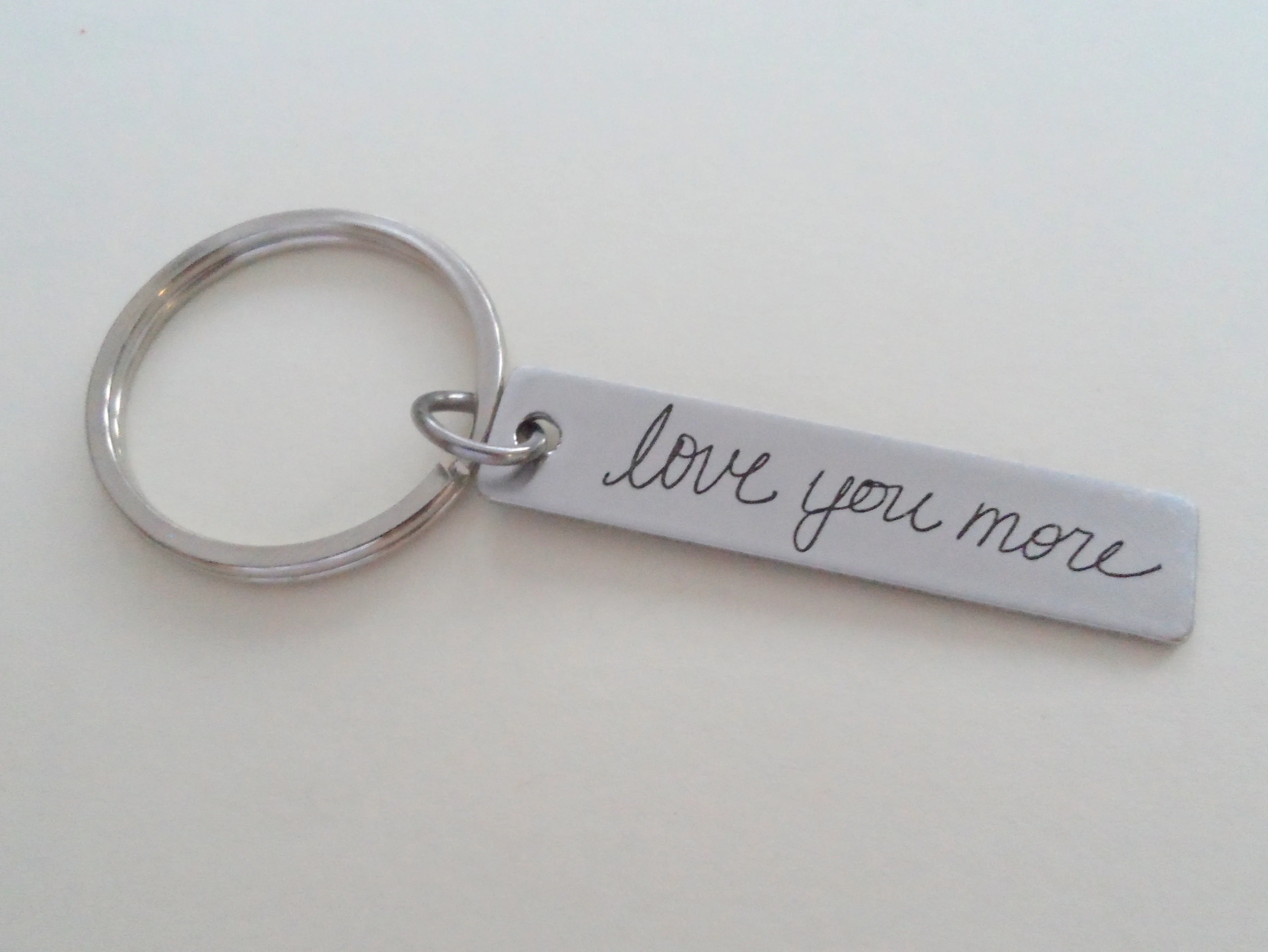 Anniversary Gift • Personalized Laser Engraved Handwriting Keychain, Couples Keychain for Anniversary or Memorial by Jewelry Everyday