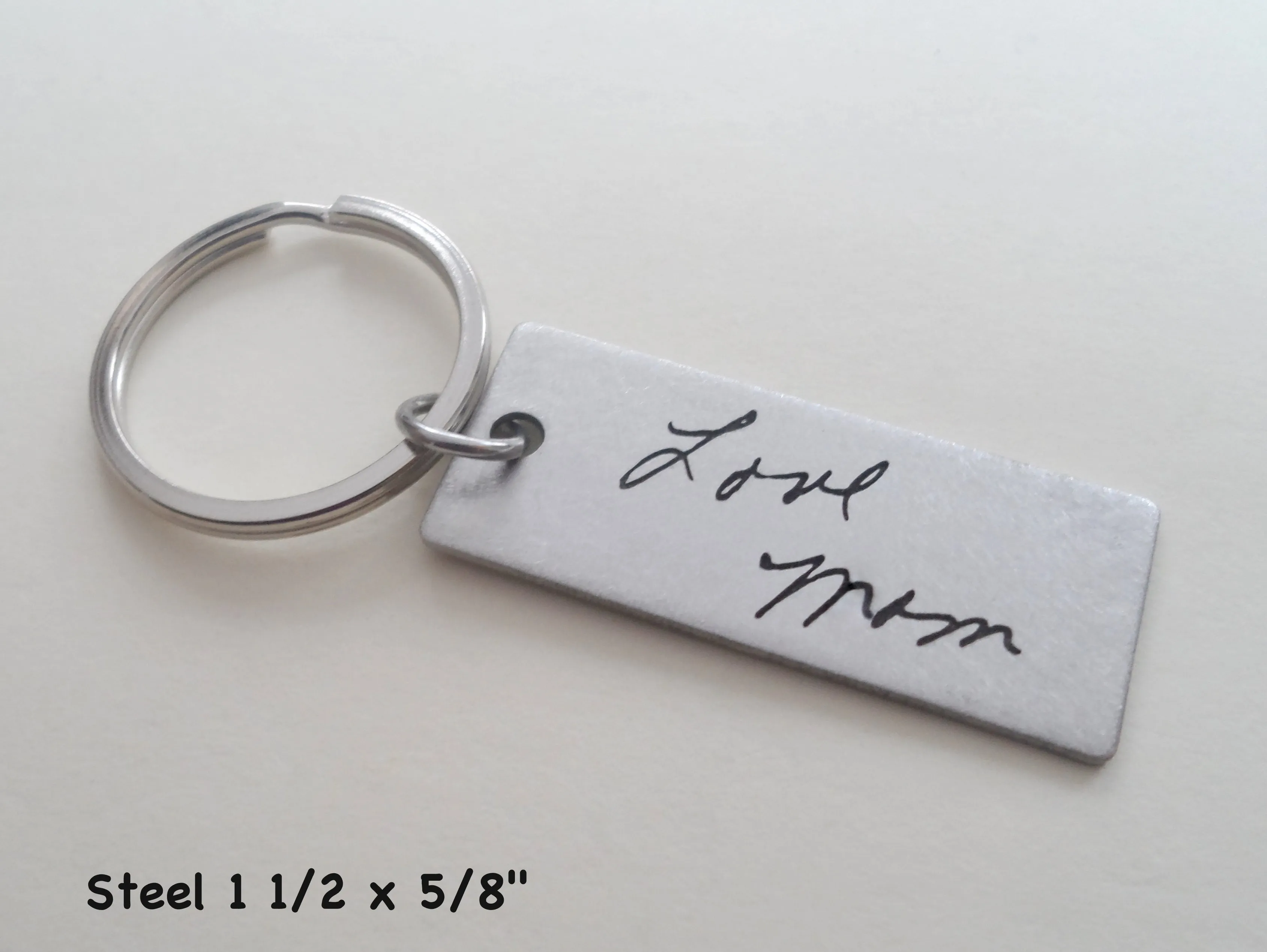 Anniversary Gift • Personalized Laser Engraved Handwriting Keychain, Couples Keychain for Anniversary or Memorial by Jewelry Everyday