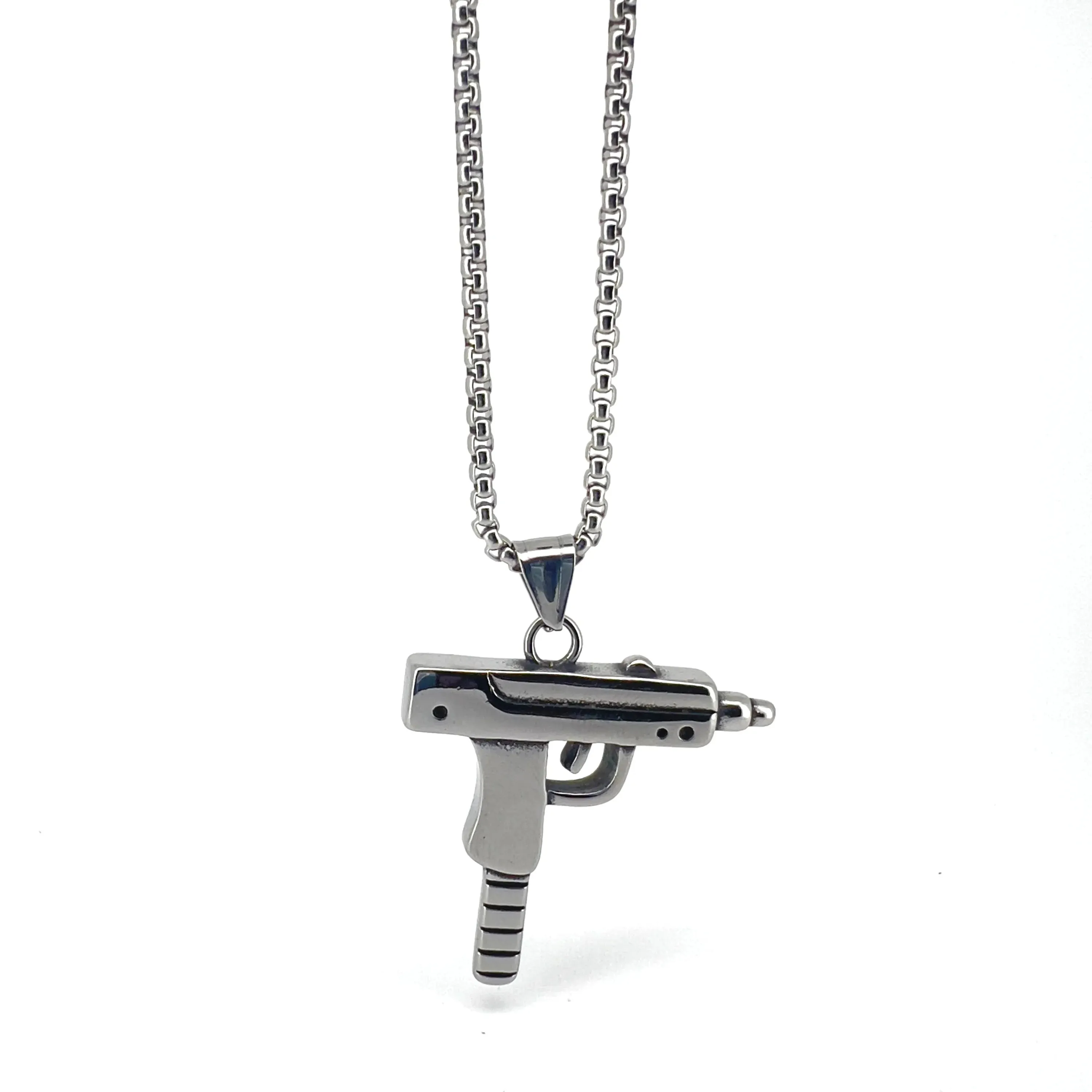Arther Stainless Steel Uzzi Pendant & Chain