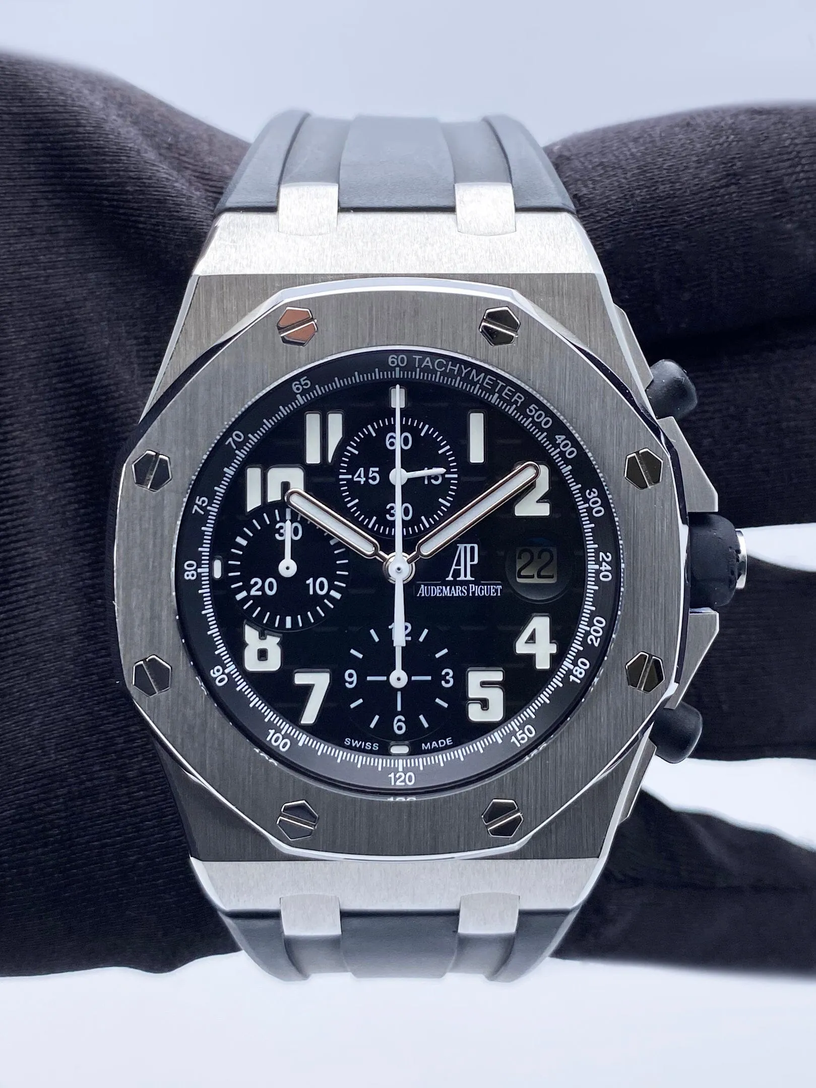 Audemars Piguet Royal Oak Offshore 26170ST Black Dial Mens Watch With Papers