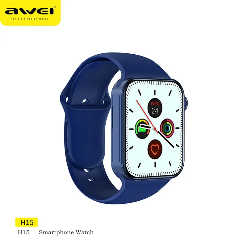 Awei H15 Calling Smart Watch Men Women Wristwatches Fitness Ultra Watches Bracelet Calls Temperature Measuring Electronic Clock