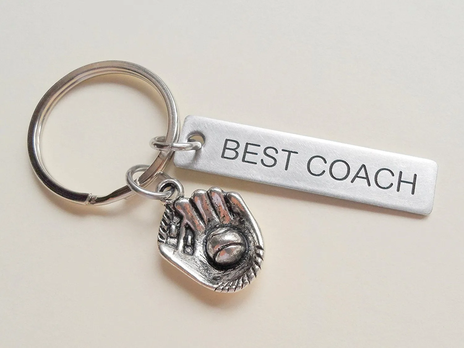 Baseball Coach Appreciation Gift • Engraved "Best Coach" Keychain | Jewelry Everyday