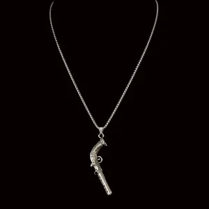 Bastien Stainless Steel Pistoleer Pendant & Chain