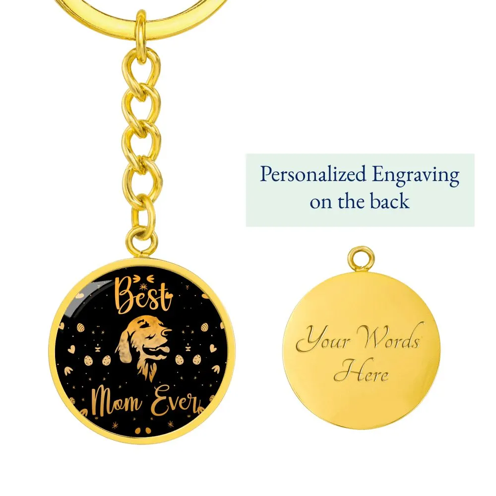 Best Dog Mom Keychain - Golden Retriever