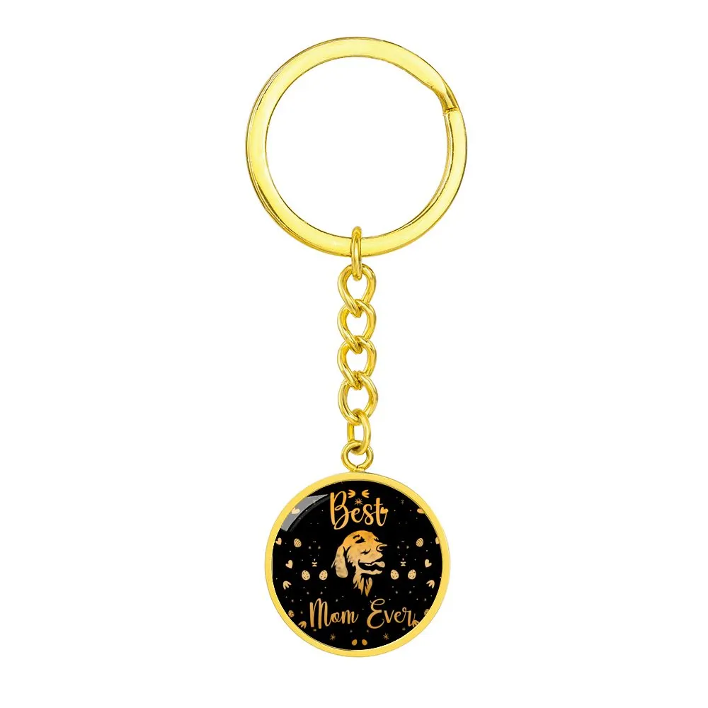Best Dog Mom Keychain - Golden Retriever
