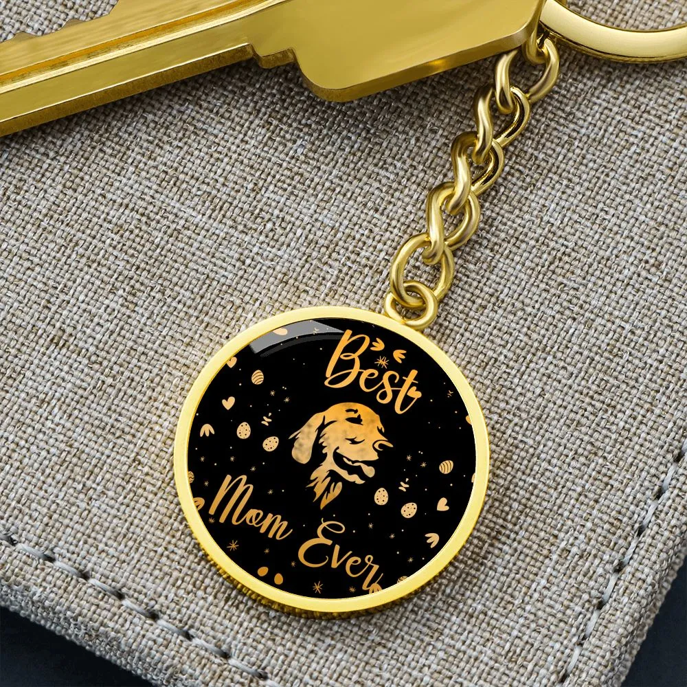 Best Dog Mom Keychain - Golden Retriever