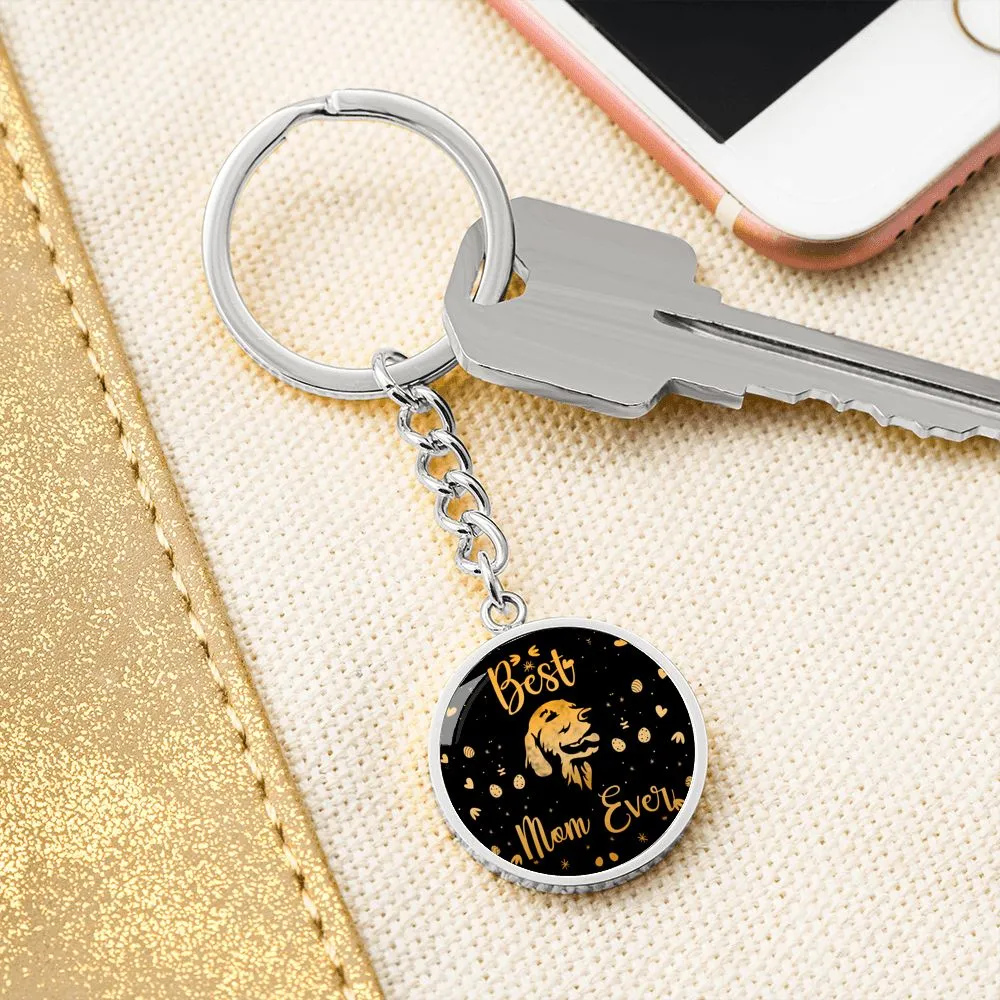Best Dog Mom Keychain - Golden Retriever