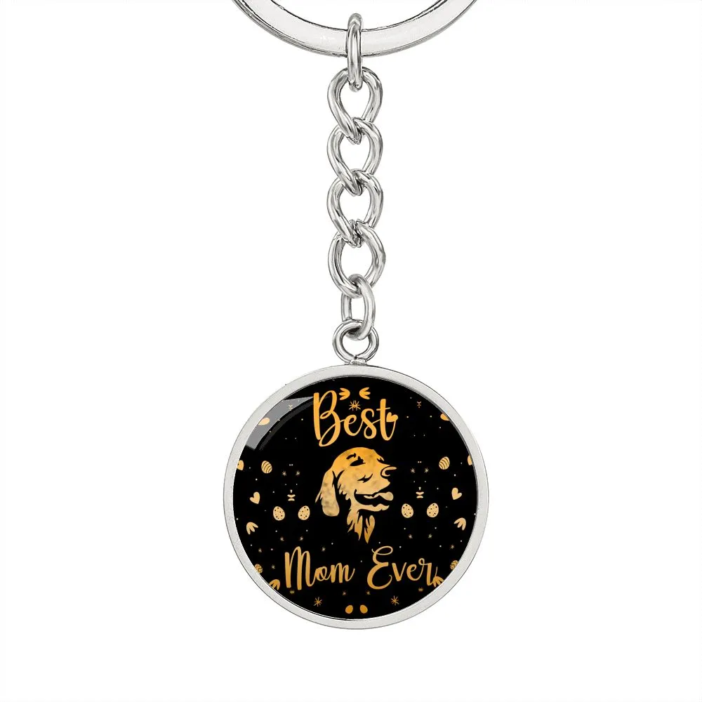 Best Dog Mom Keychain - Golden Retriever