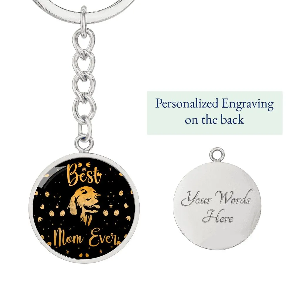 Best Dog Mom Keychain - Golden Retriever