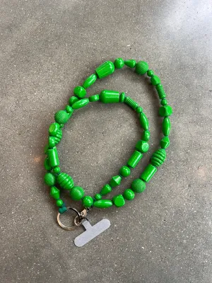 BIG Perlinmix Necklace Keychain in Green | Ina Seifart